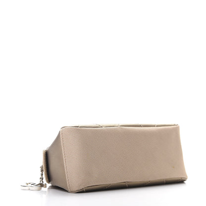Chanel Metallic Coated Canvas Paris Biarritz Makeup Pouch Gold 4 of 9