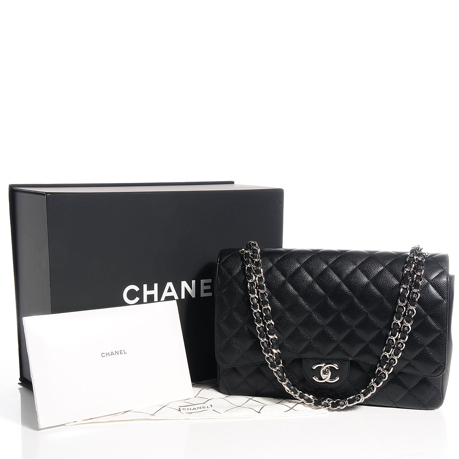 Chanel Caviar Quilted Maxi Double Flap Black 5 of 10