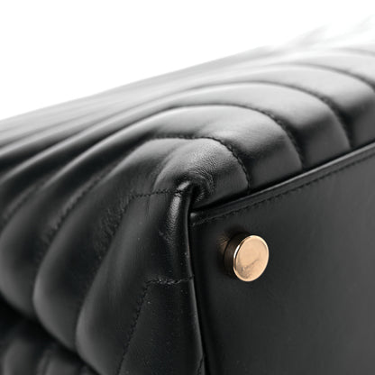 Saint Laurent Calfskin Y Quilted Monogram Large Loulou Chain Satchel Black 10 of 17