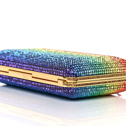 Judith Leiber Swarovski Crystal Minaudiere Clutch Gold Multicolor 8 of 9