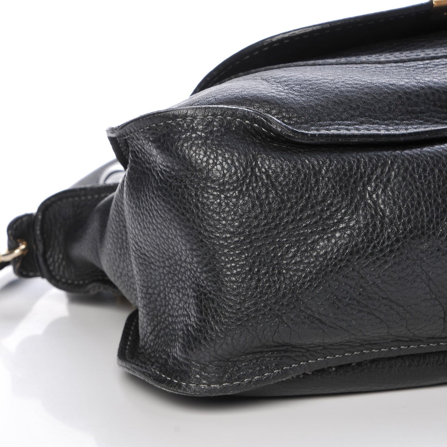 Calfskin Small Marcie Satchel Black