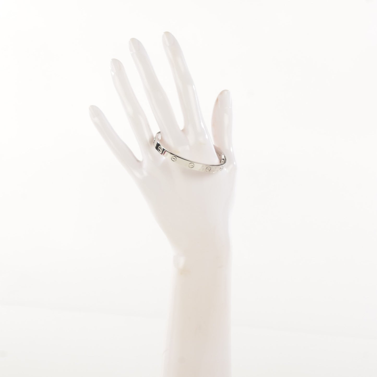 18K White Gold LOVE Bracelet 16