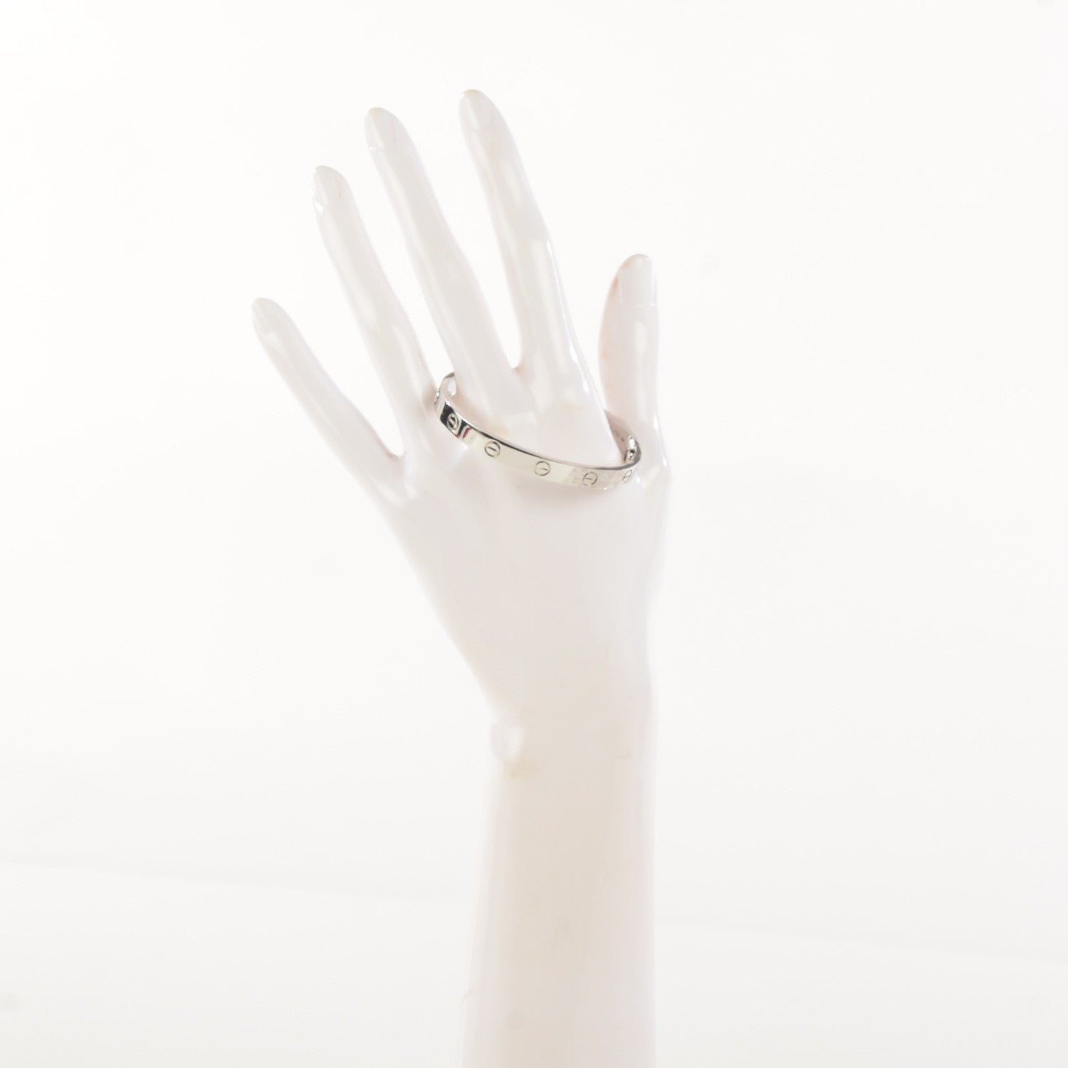 Cartier 18K White Gold LOVE Bracelet 16 2 of 6