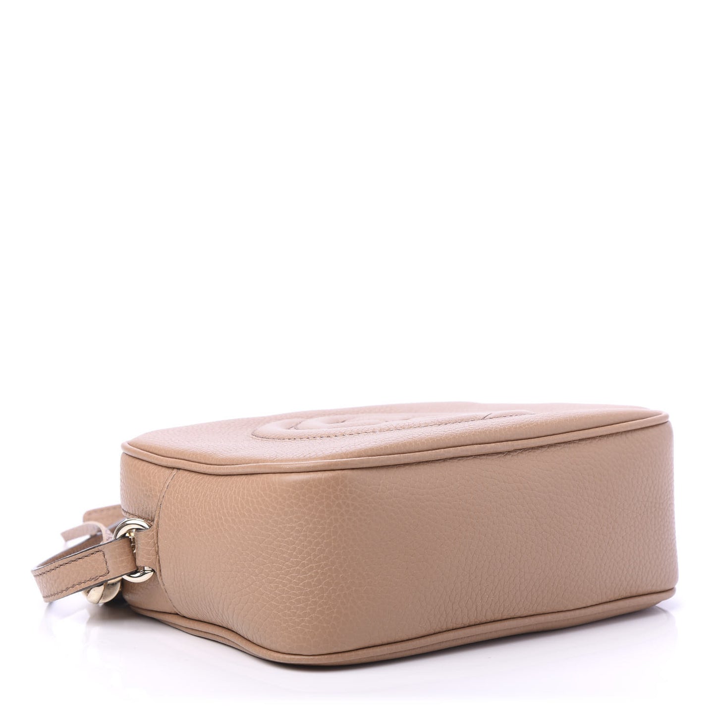 Pebbled Calfskin Small Soho Disco Bag Rose Beige