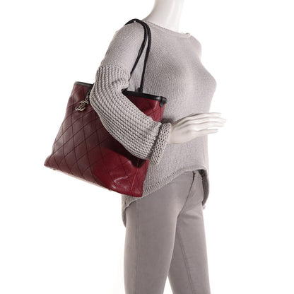 Chanel Grained Calfskin Shopping Fever Tote Red 2 of 8