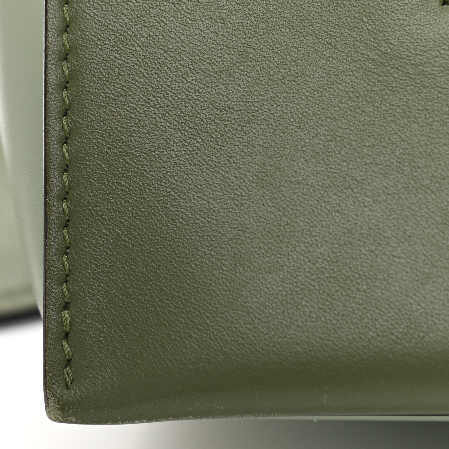 Celine Shiny Smooth Calfskin Medium Frame Shoulder Bag Olive Pastel Green 12 of 13