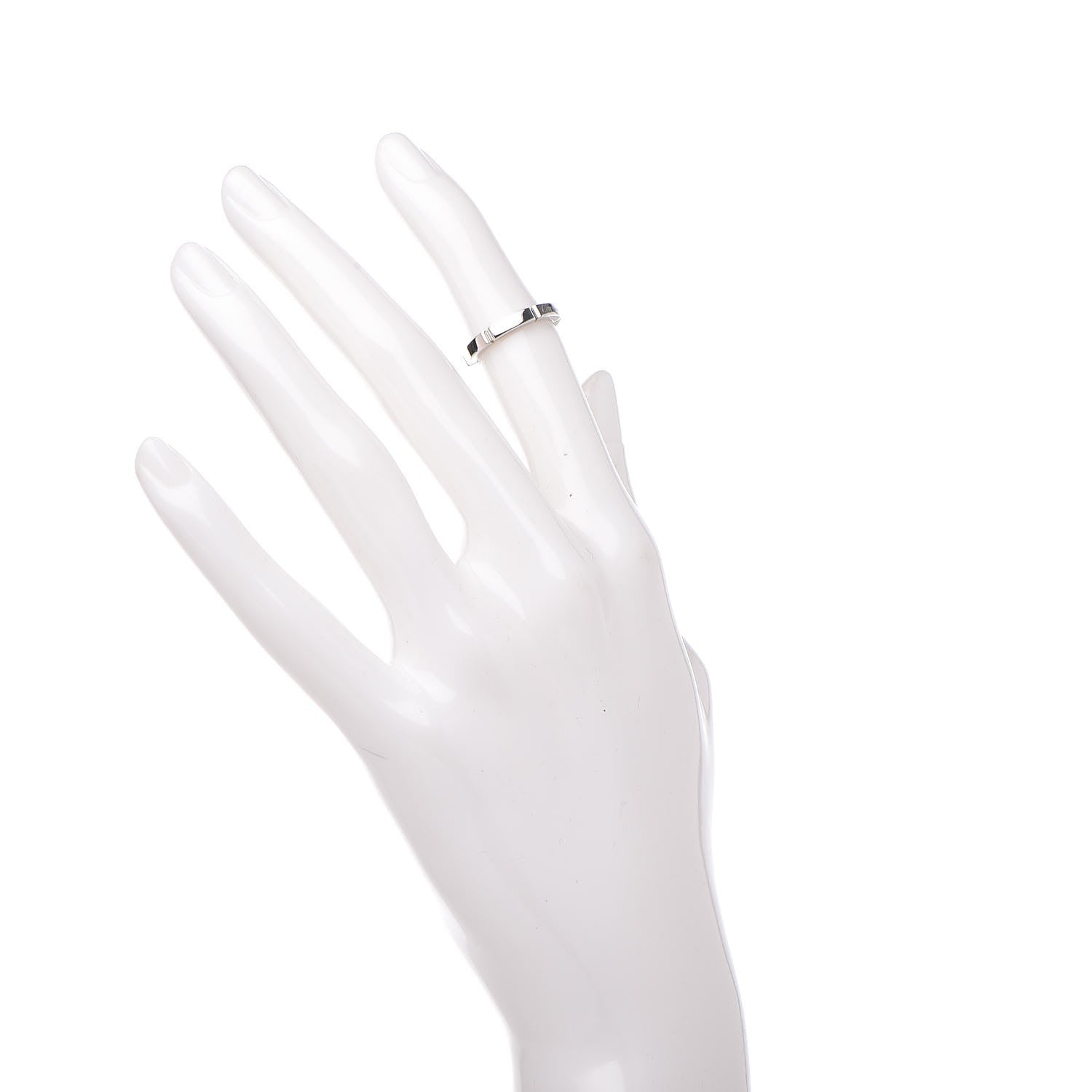 Cartier 18K White Gold 2.5mm Maillon Panthere Wedding Band Ring 46 3.75 4 of 4