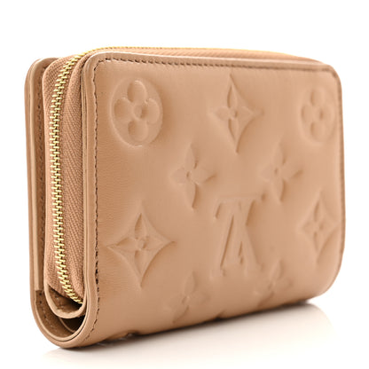 Louis Vuitton Lambskin Embossed Monogram Lou Coussin Wallet Camel 3 of 9