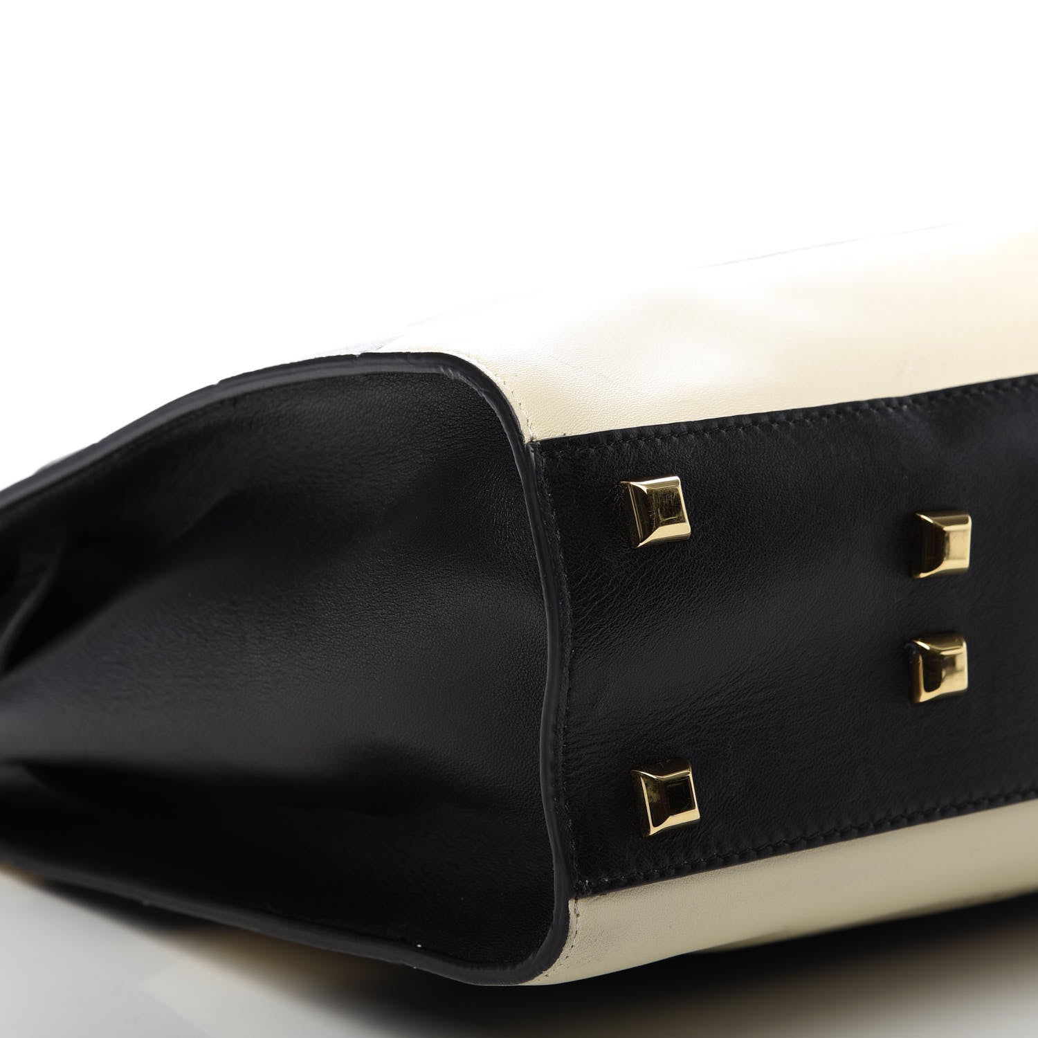 Valentino Garavani Nappa Striped Medium My Rockstud Frame Bag Black Light Ivory 6 of 12