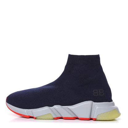 Balenciaga Neoprene Knit Mens Speed Sneakers 41 Bleu Marine 1 of 7