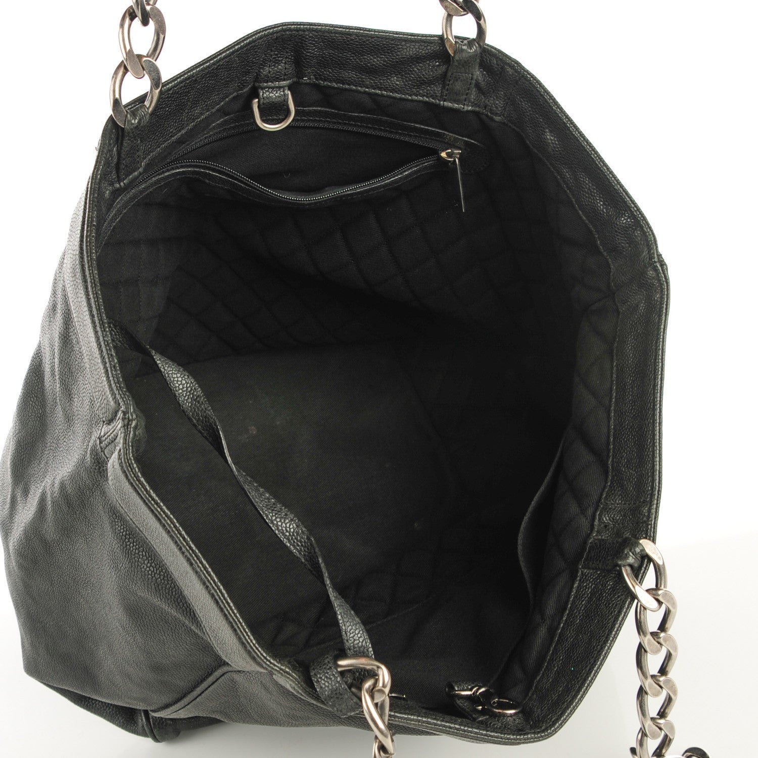 Chanel Distressed Caviar Outdoor Ligne Tote Black 5 of 7
