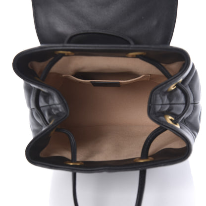 Gucci Calfskin Matelasse GG Marmont Flap Backpack Black 4 of 9