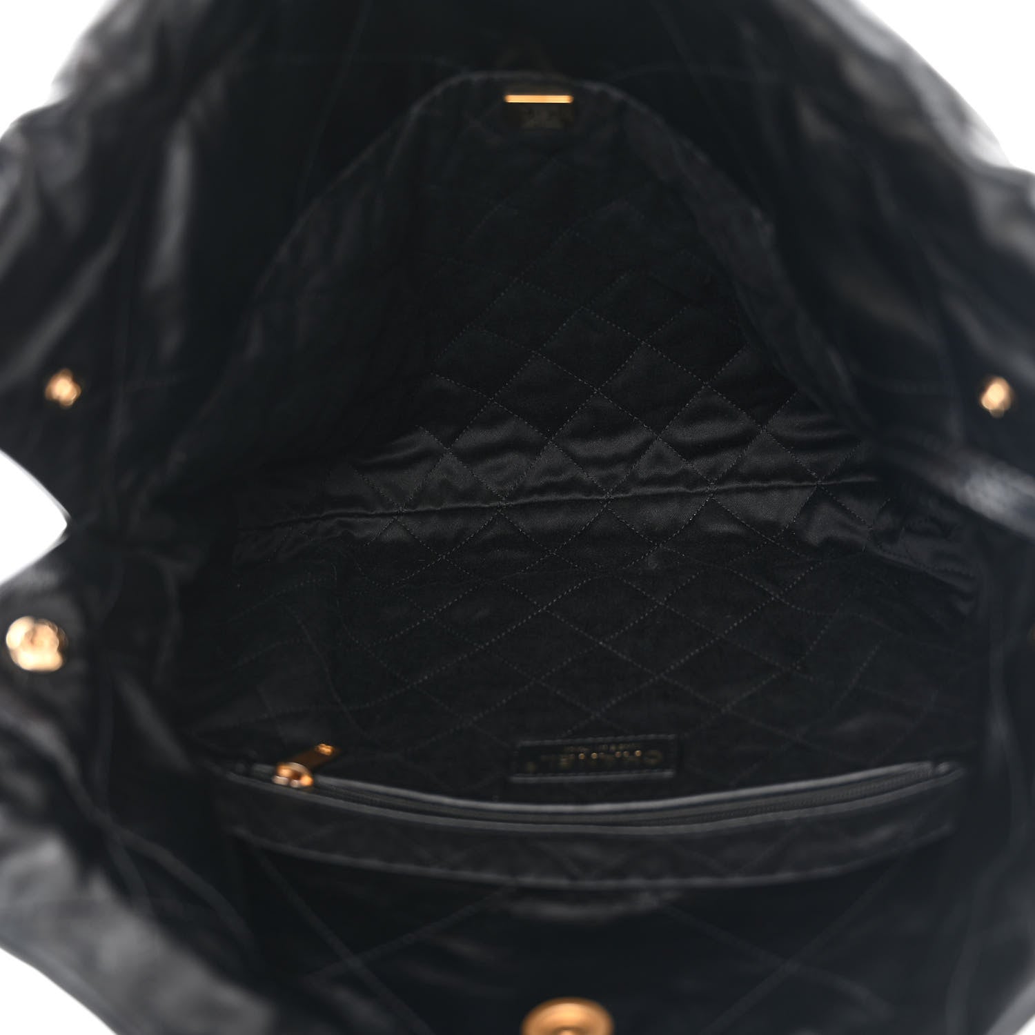 Chanel Shiny Calfskin Quilted Small Chanel 22 Black 6 of 11