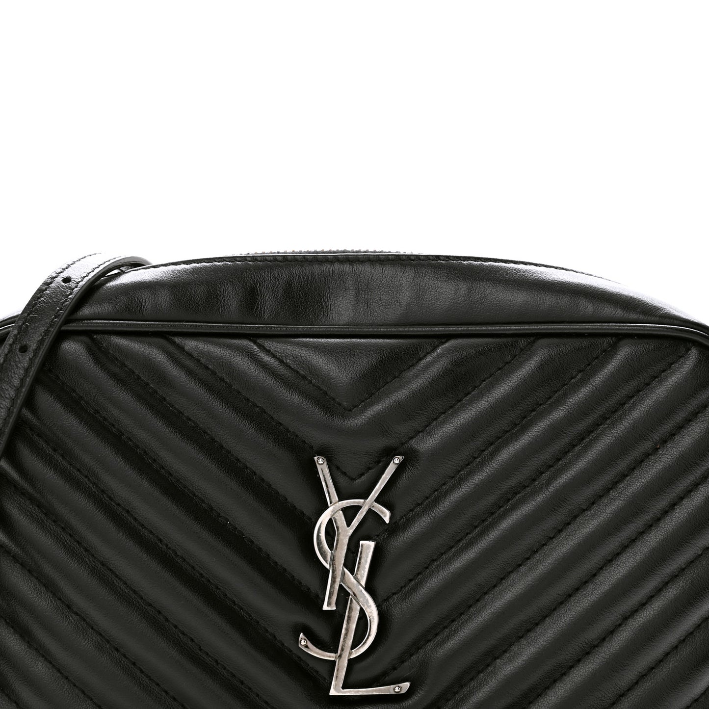 Calfskin Matelasse Monogram Lou Camera Bag Black
