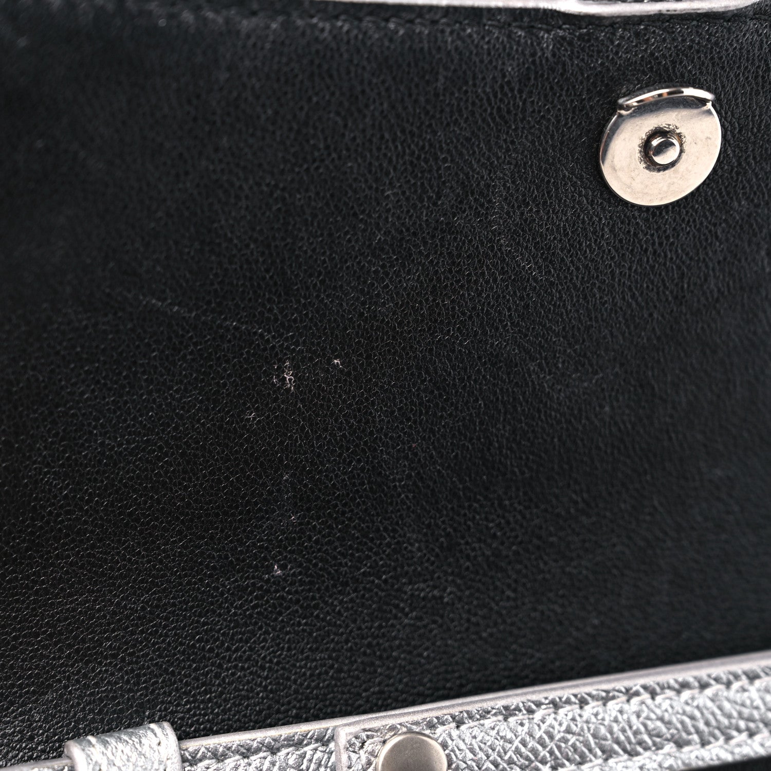 Balenciaga Metallic Grained Calfskin Hourglass Chain Bag Silver 9 of 12