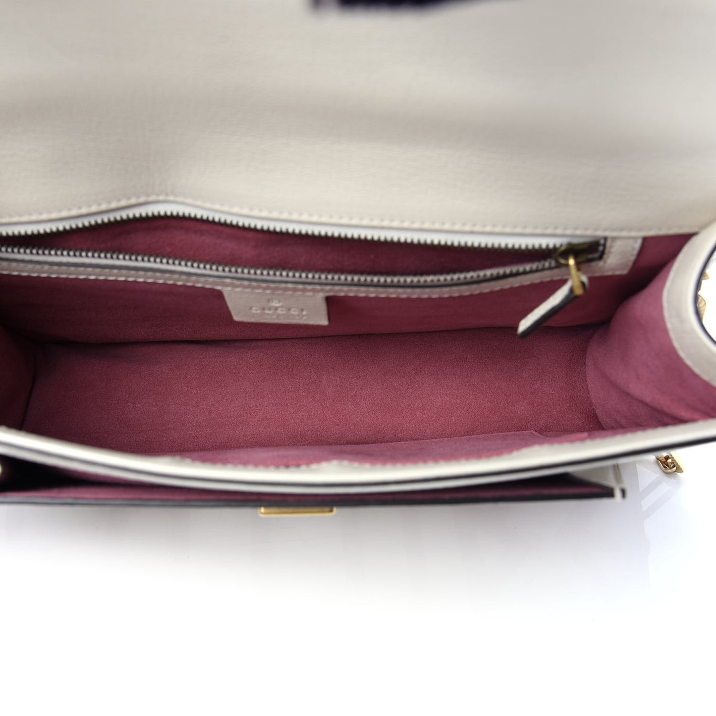 Calfskin Osiride Future Top Handle Bag Mystic White Hibiscus Red Black