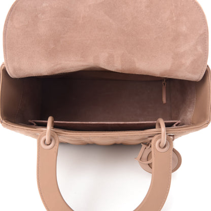 Christian Dior Ultra Matte Calfskin Cannage Medium Lady Dior Beige 5 of 10