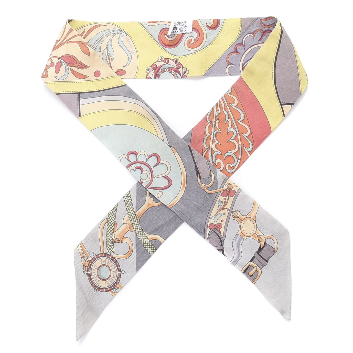Silk Festival des Amazones Twilly Gris Jaune Corail