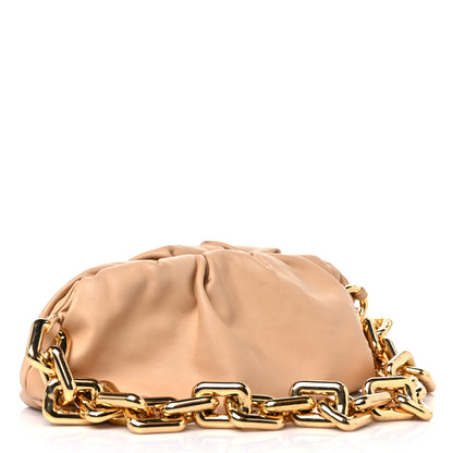 Bottega Veneta Calfskin The Pouch Chain Almond 3 of 17