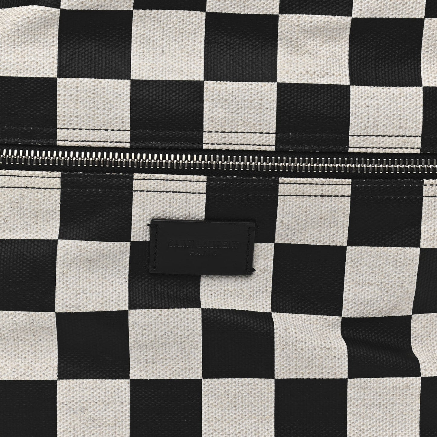 Calfskin Checked Print Nuxx Backpack Black White