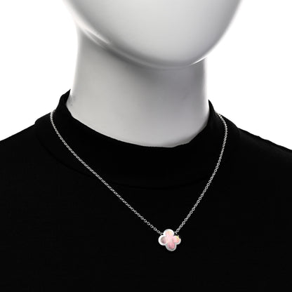 Van Cleef & Arpels 18K White Gold Gray Mother of Pearl Pure Alhambra Pendant Necklace 2 of 5