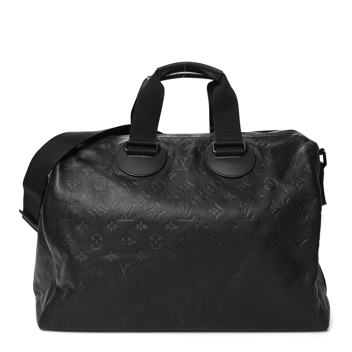 Calfskin Shadow Monogram Mens Speedy Bandouliere 40