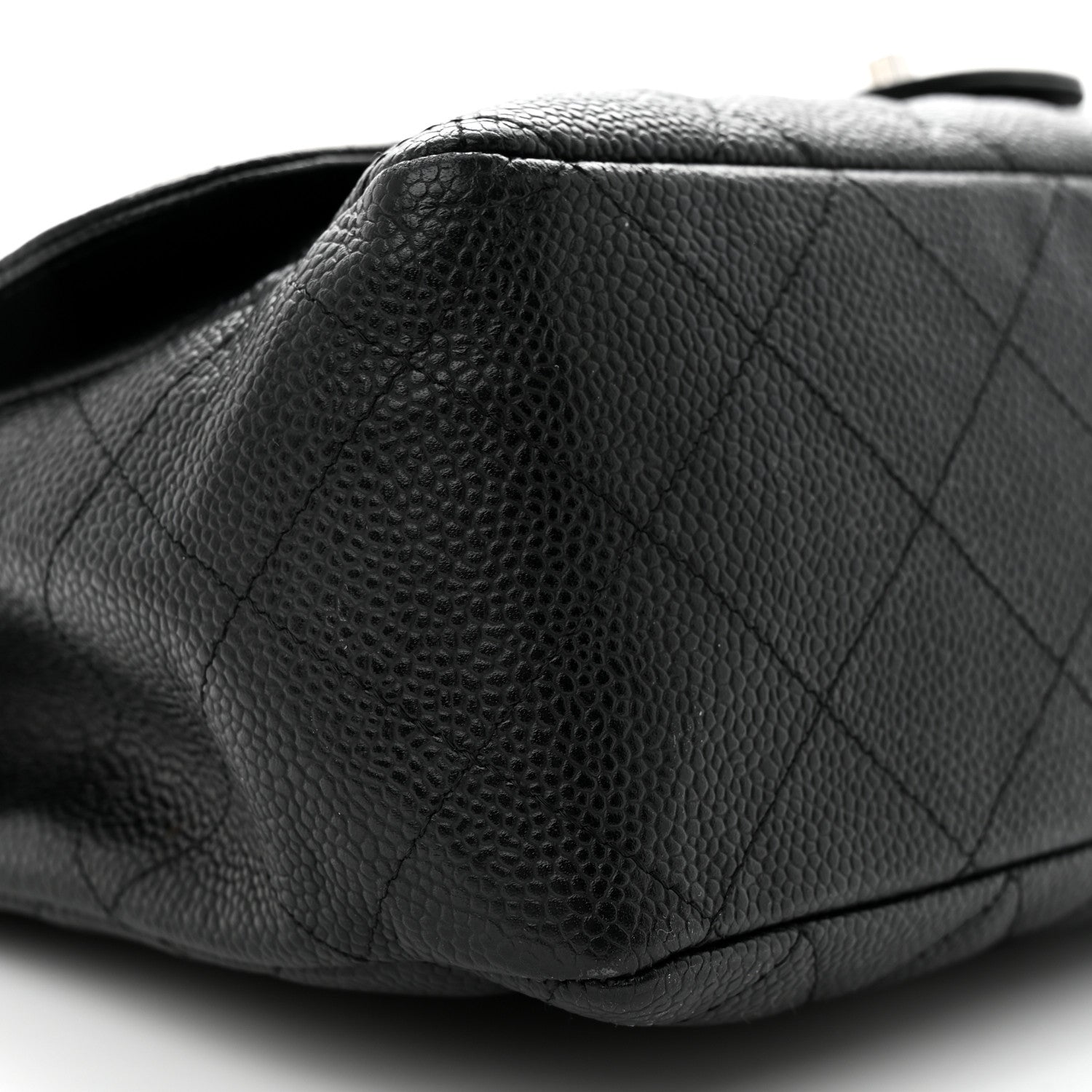 Chanel Caviar Quilted Jumbo Single Flap Black 9 of 13