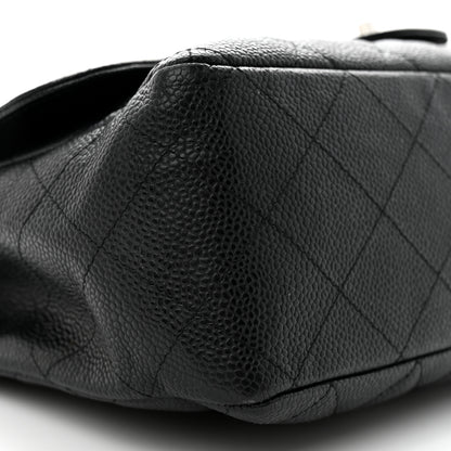 Chanel Caviar Quilted Jumbo Single Flap Black 9 of 13