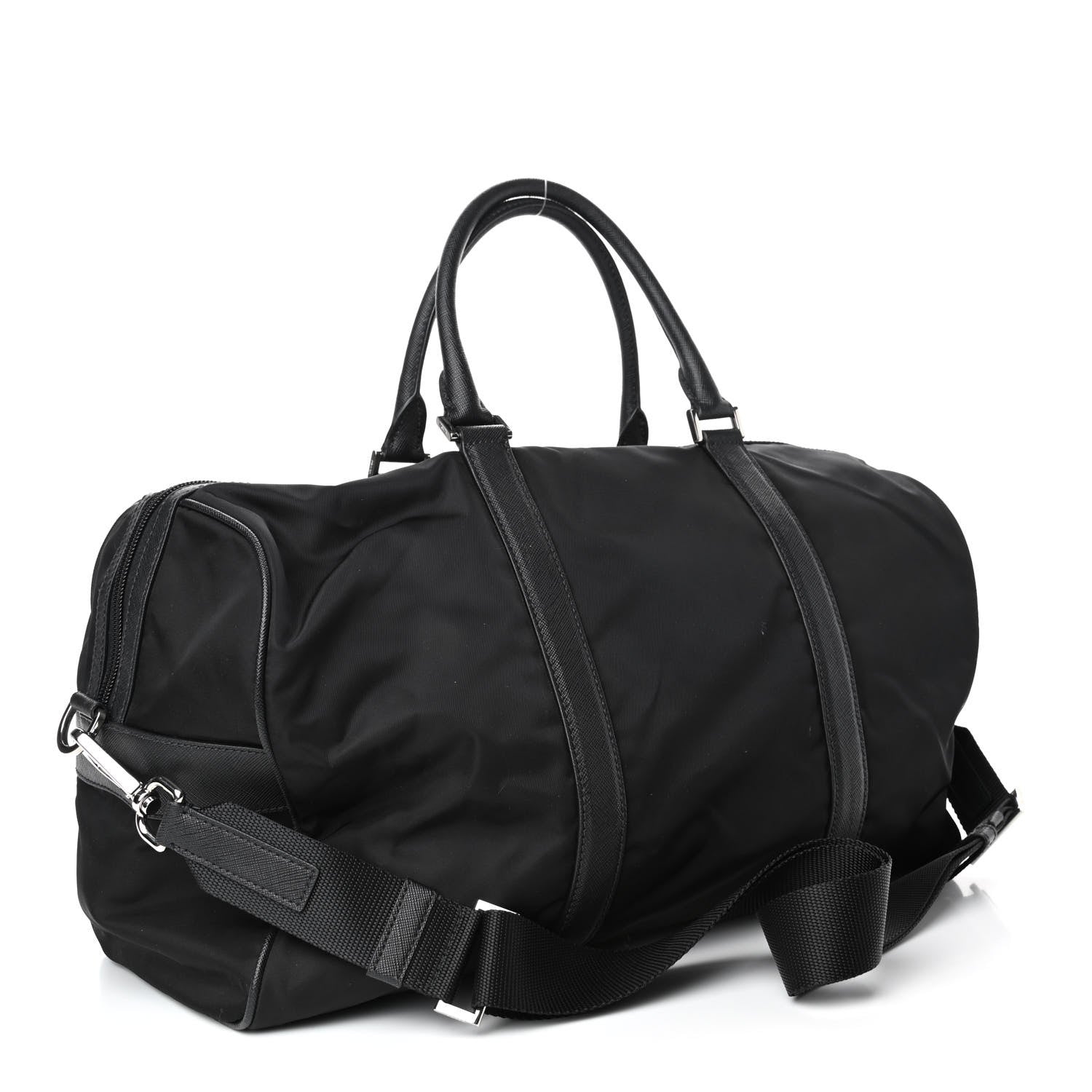 Prada Tessuto Nylon Saffiano Viaggio Duffle Black 2 of 4