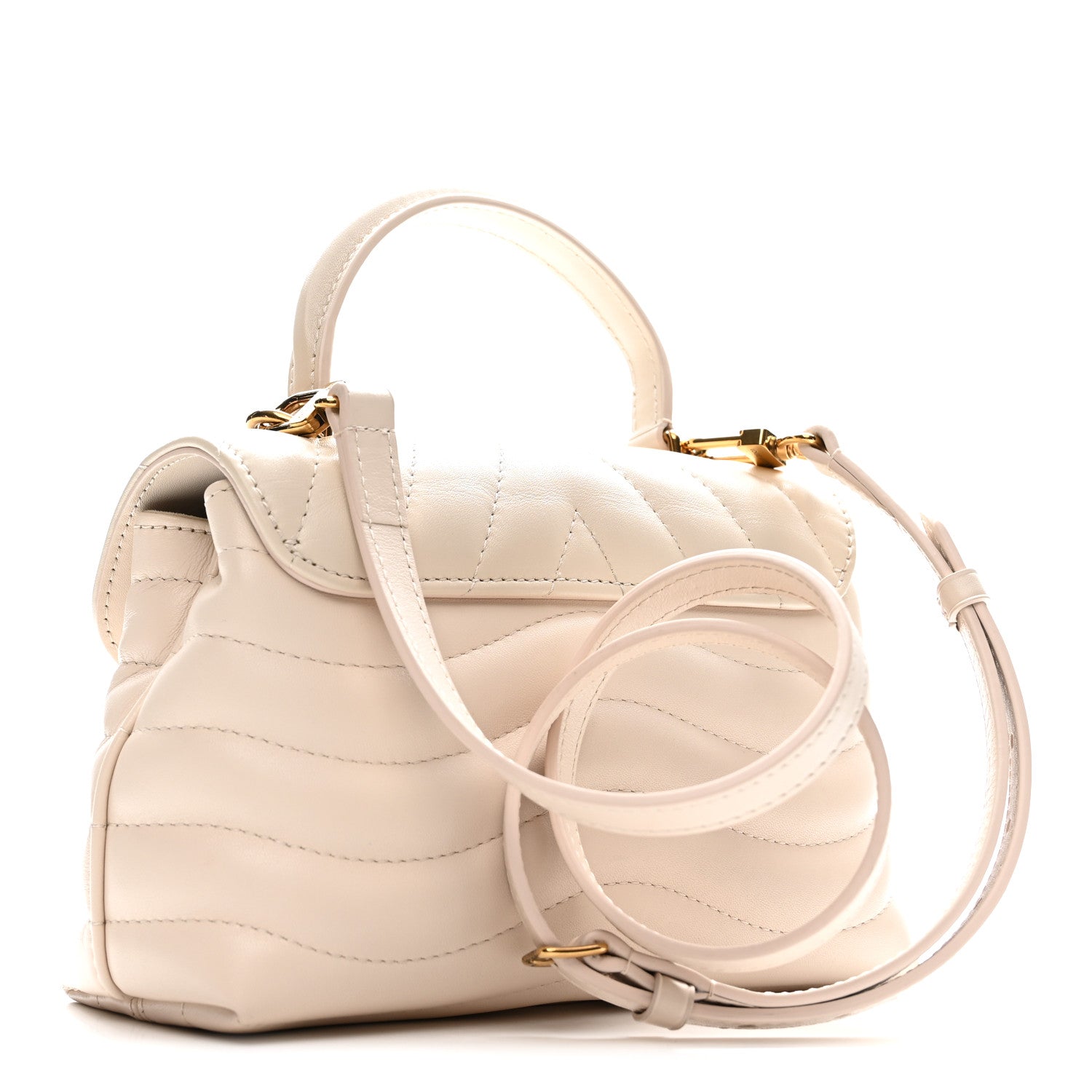 Louis Vuitton Calfskin Hold Me New Wave Ivory 3 of 14