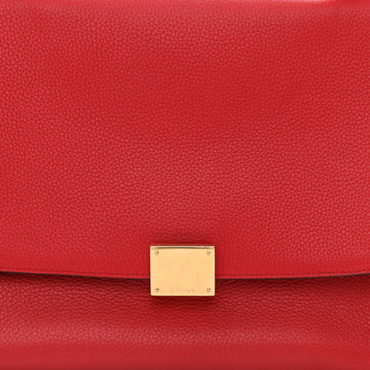 Celine Drummed Calfskin Suede Small Trapeze Coquelicot 9 of 13