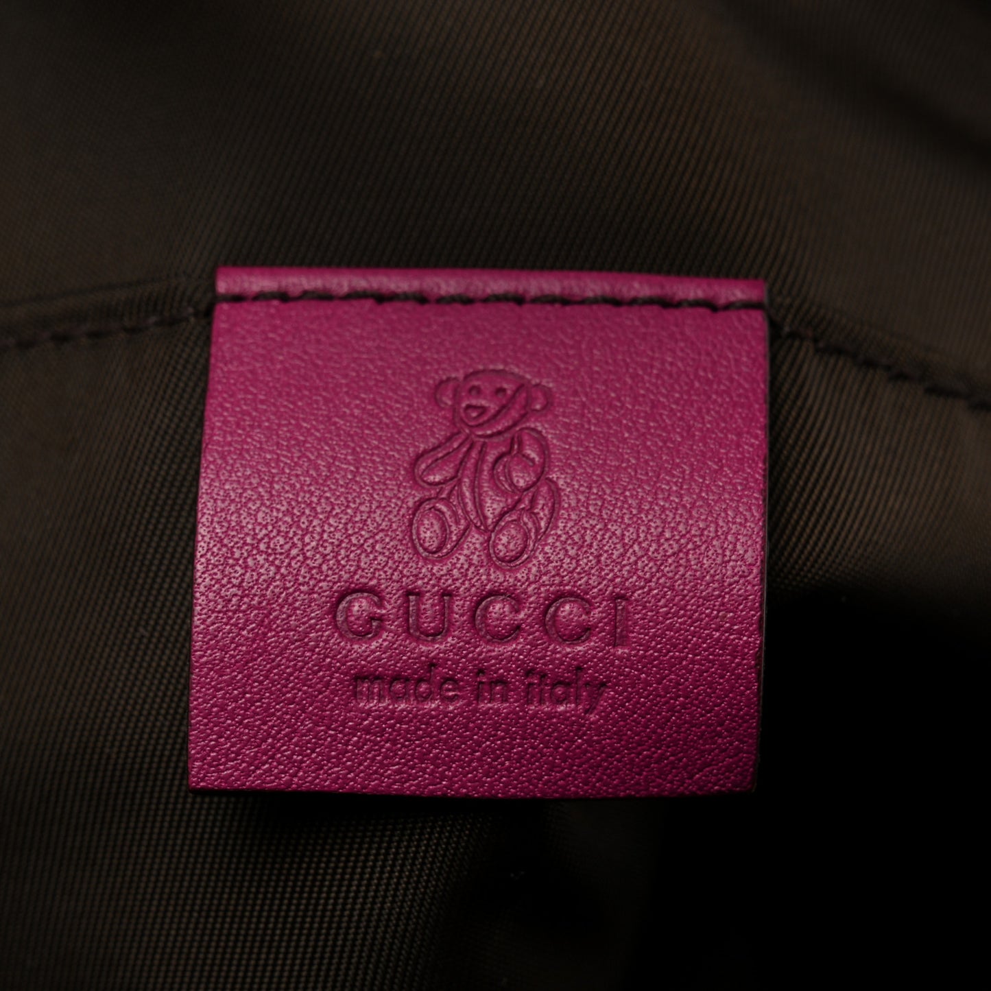Guccissima Childrens Frog Tote Purple
