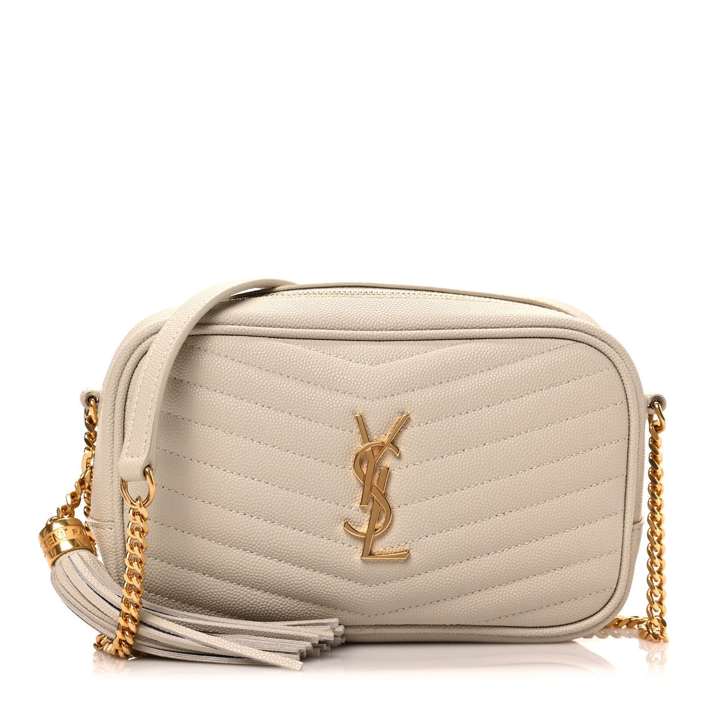 Grain De Poudre Matelasse Monogram Mini Lou Camera Bag Blanc Vintage