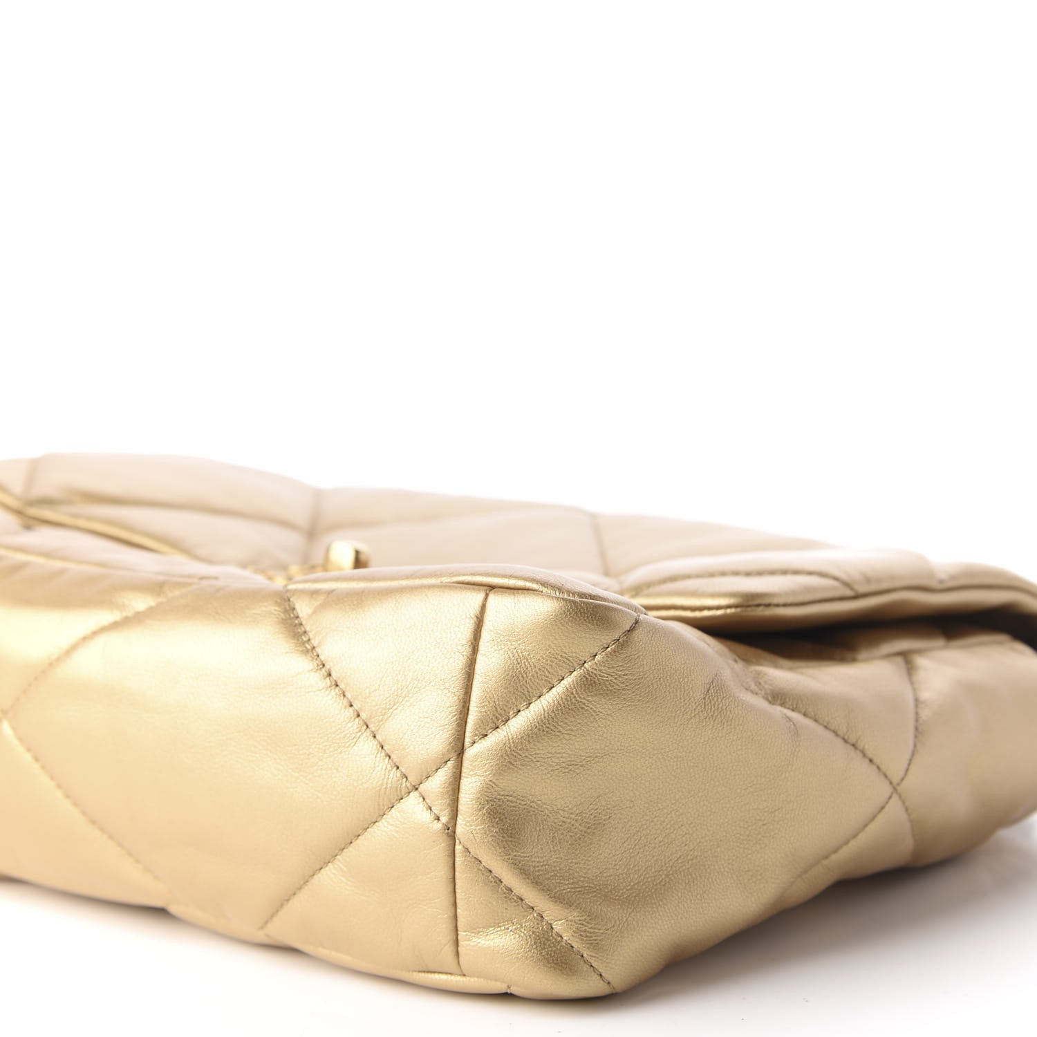 Chanel Goatskin Quilted Large 19 Flap Gold 7 of 11