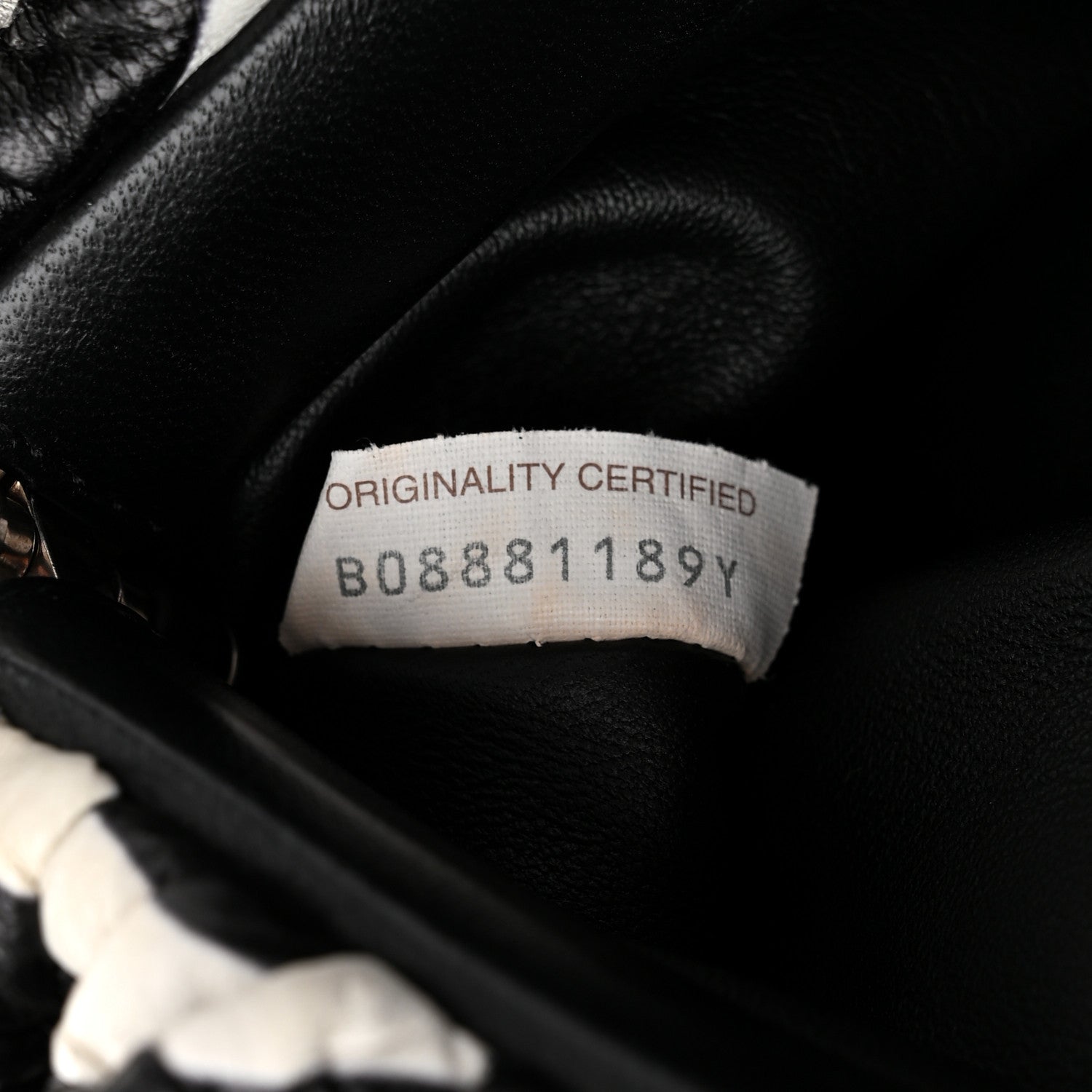 Bottega Veneta Nappa Zebra Print The Pouch Chain White Black 7 of 11