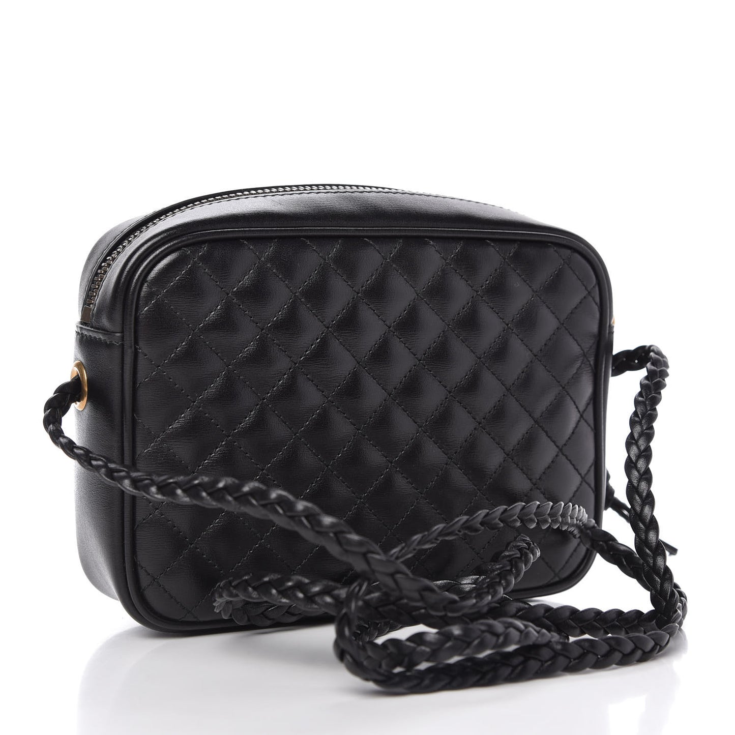 Calfskin Trapuntata Web Mini GG Shoulder Bag Black