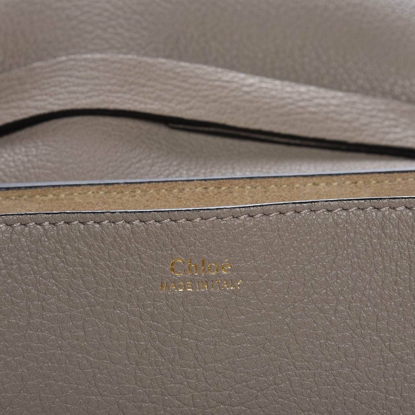 Grained Lambskin Drew Shoulder Bag Motty Grey