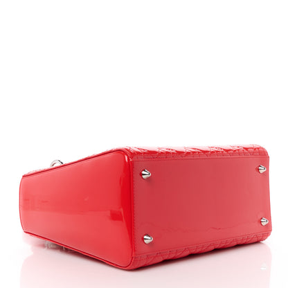 Christian Dior Patent Cannage Medium Lady Dior Red 4 of 10