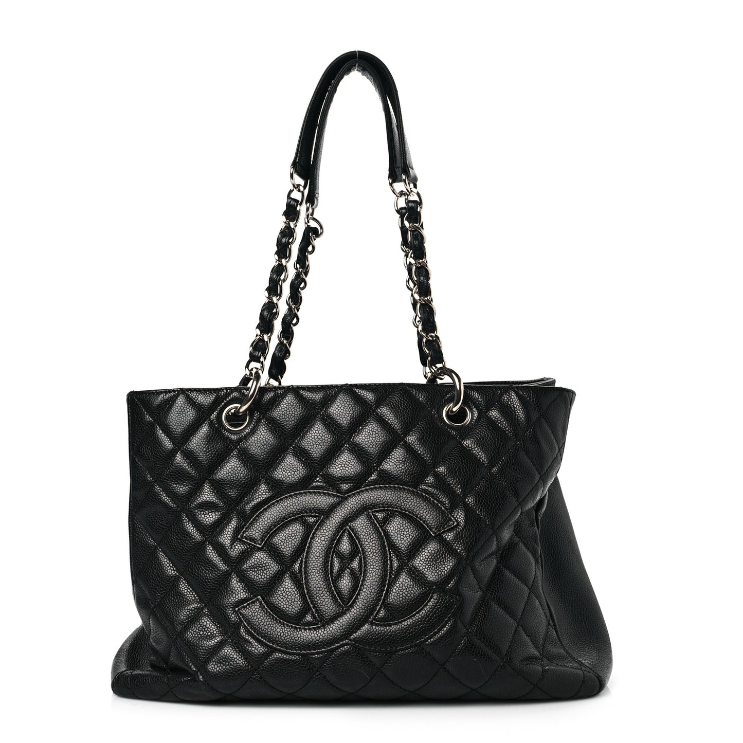 Caviar Quilted Grand Shopping Tote GST Black