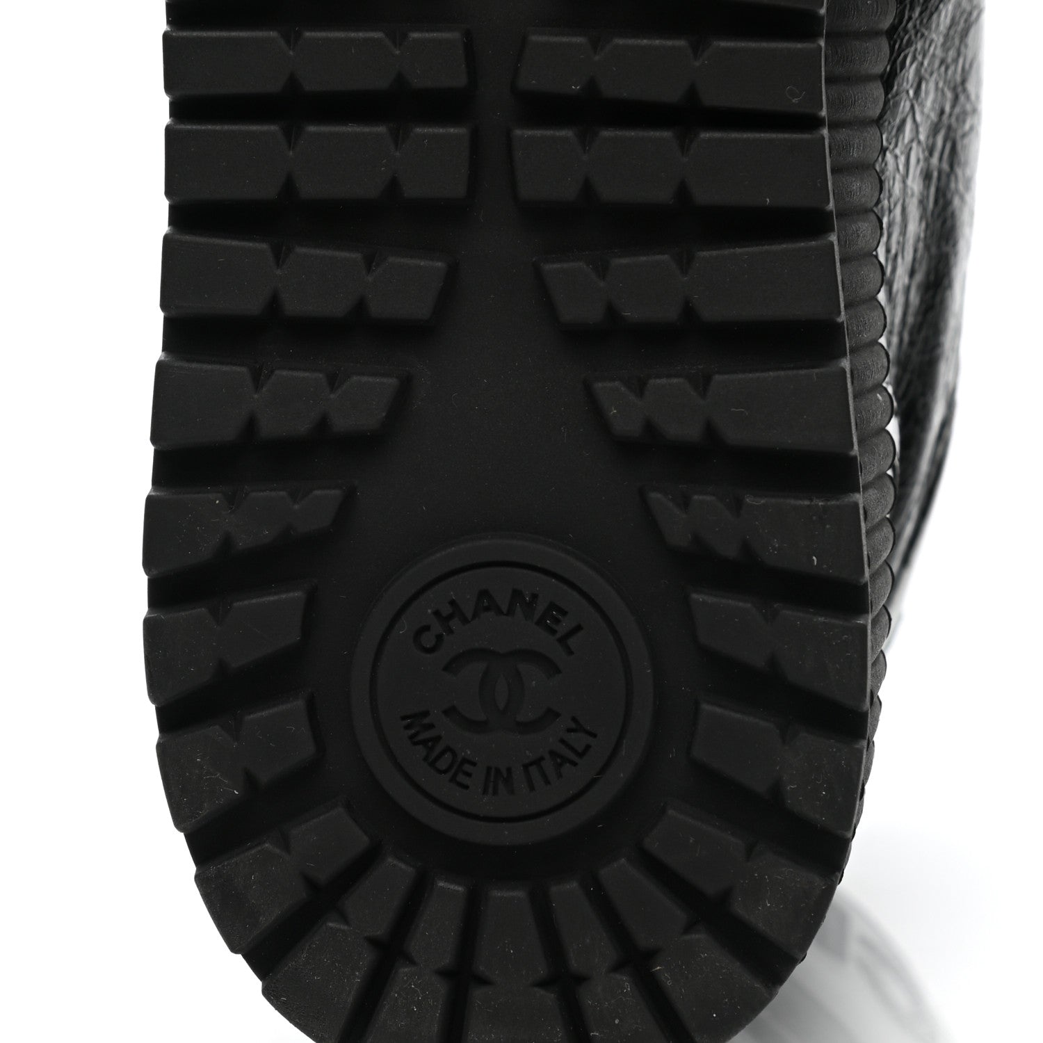 Chanel Aged Calfskin Lace Up Cap Toe Sneakers 36 Black White 6 of 9