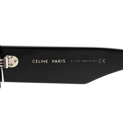 Celine Acetate Chunky Rectangle Sunglasses CL 40092I Black 5 of 11