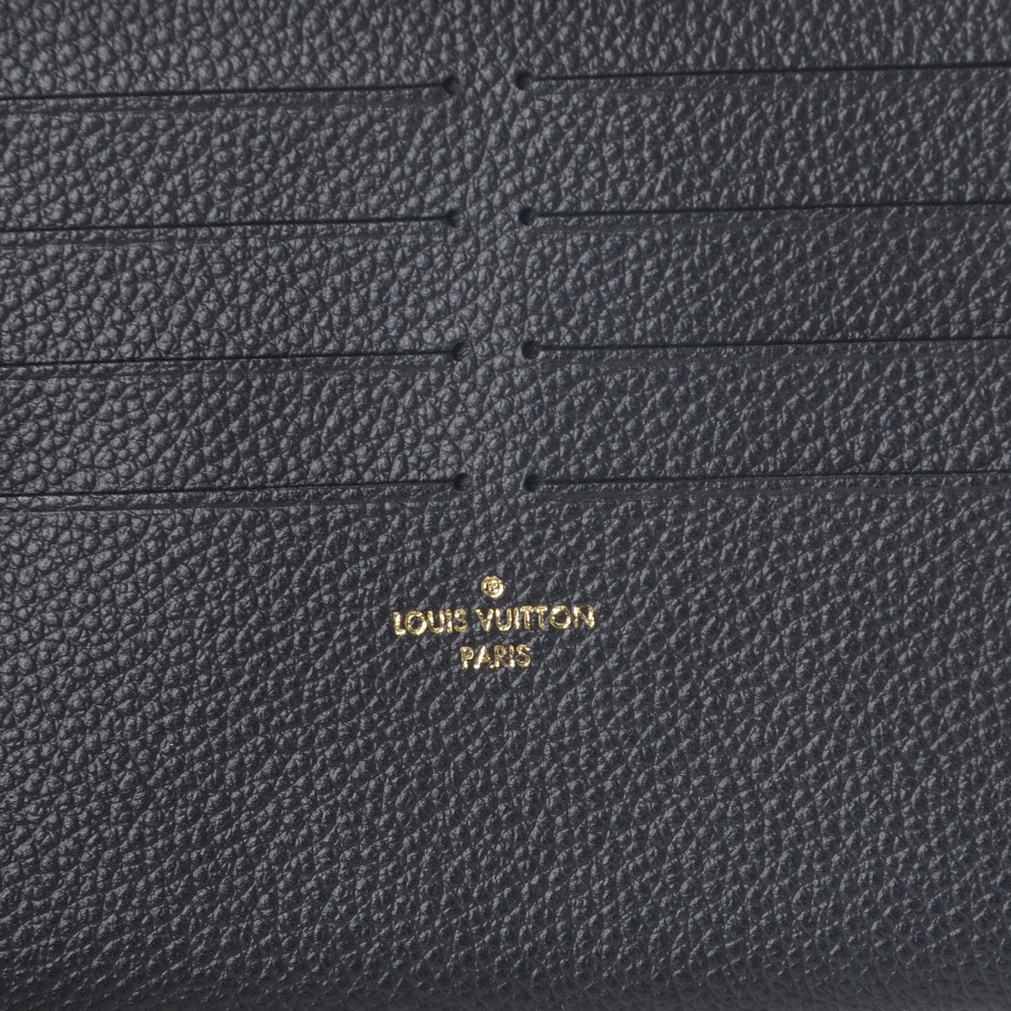 Calfskin Felicie Chain Wallet Card Holder Insert Black