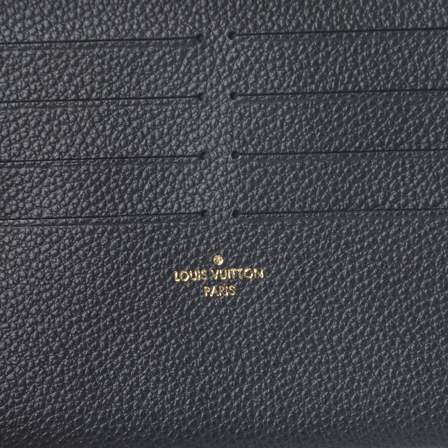 Louis Vuitton Calfskin Felicie Chain Wallet Card Holder Insert Black 6 of 6