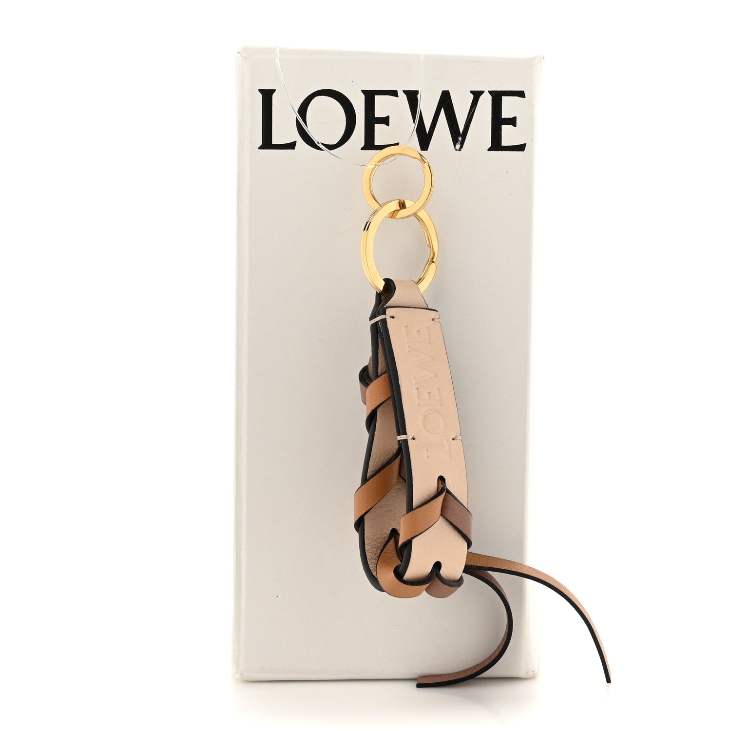 Loewe Calfskin Braided Bag Charm Nude Warm Desert 4 of 4