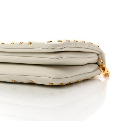 Christian Dior Calfskin Star Motif Macrocannage Caro Pouch Latte 9 of 9