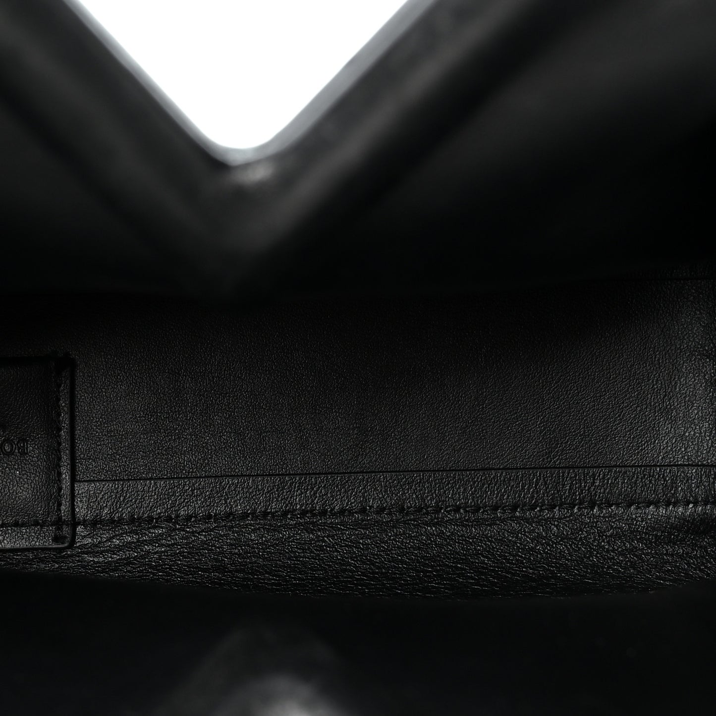 Calfskin Small The Point Triangle Bag Black
