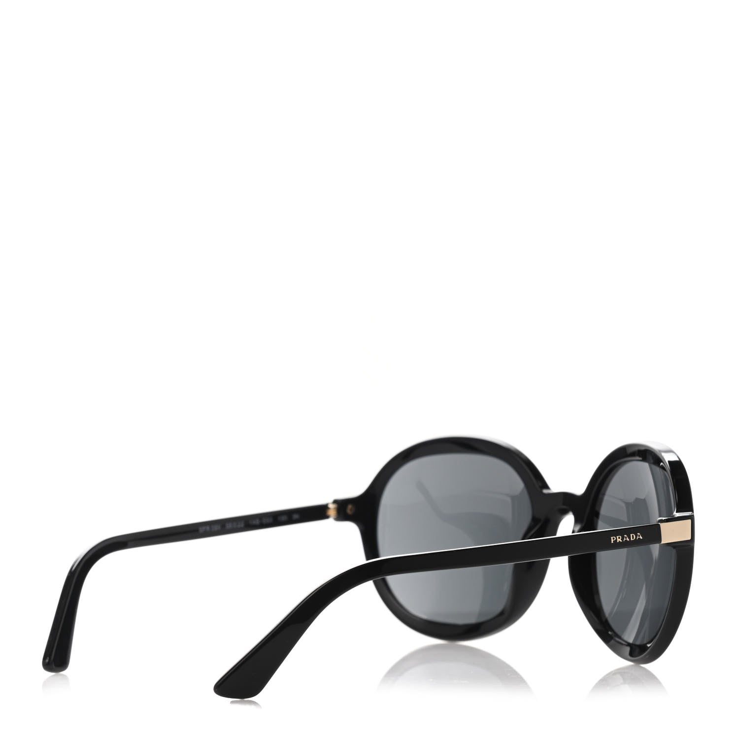 Prada Acetate Heritage Round Sunglasses SPR09V Black 4 of 4