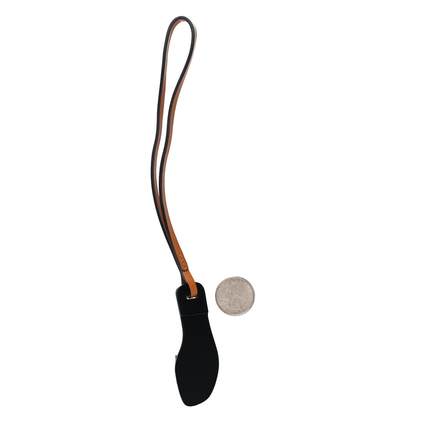 Lizard Butler Calfskin Hunter Oran Nano Bag Charm Black