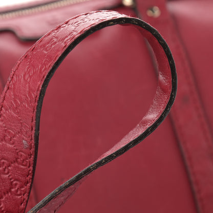 Gucci Calfskin Microguccissima Trim Medium Boston Raspberry Red 13 of 17