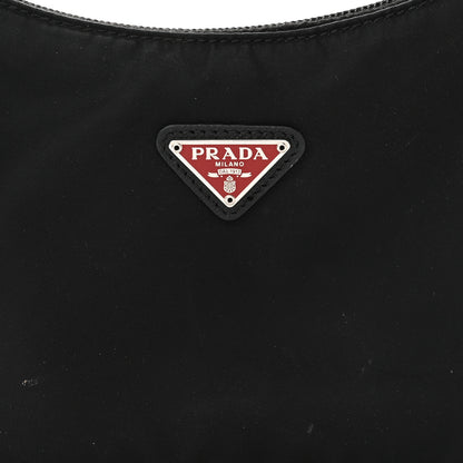 Prada Tessuto Nylon Saffiano Lunar New Year Mini Re-Edition 2000 Bag Black Fuoco 9 of 14